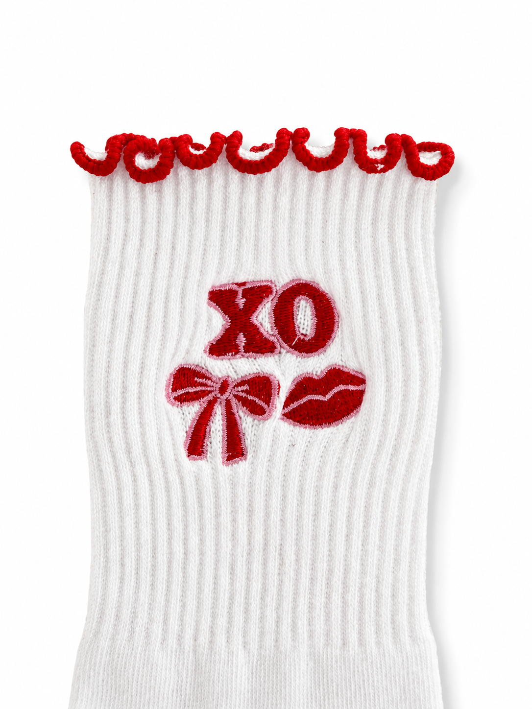 XO Bow & Kisses Socks